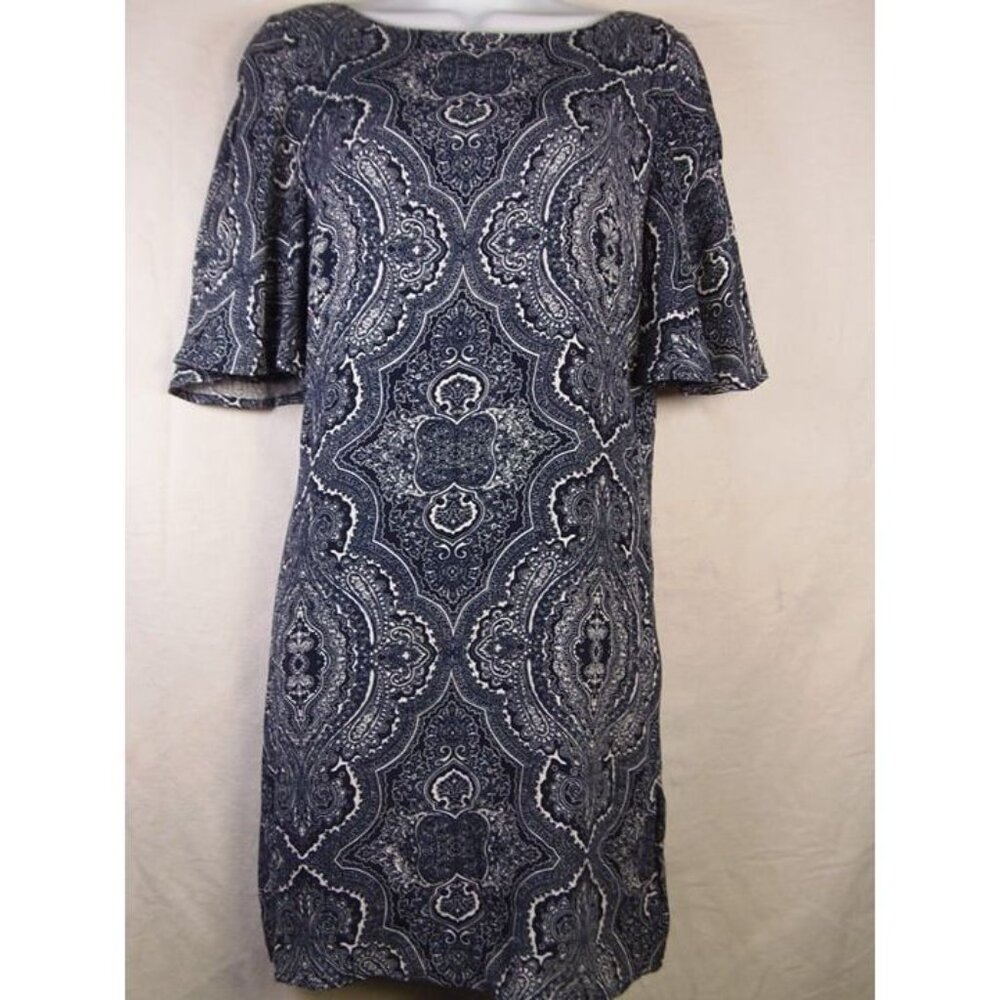 Lulu‎ Low Back Blue and White Dress